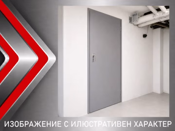Минималистична метална врата за мазе в светъл интериор