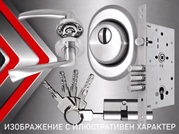 Секретен комплект от четири части с вкопана бронировка и иноксови дръжки